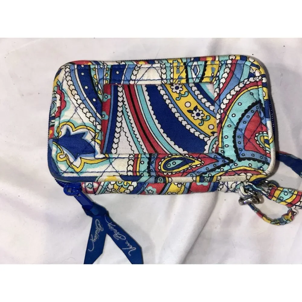 Vera Bradley Marina Paisley Carry It All Wristlet Wallet Quilted Vibrant - Picture 6 of 6
